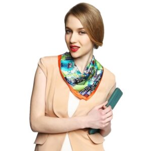 Modern Dynamic Mix Color Office Lady Beautiful Mulberry Silk Square Scarf