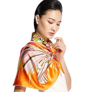 Gorgeous Geometric Patterns Mulberry Silk Square Scarf