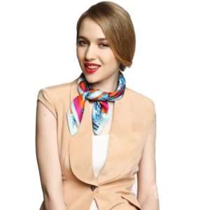 Dynamic Noisy Color Office Lady Beautiful Mulberry Silk Square Scarf