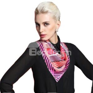 Classic Dots and Strap Design Silk Beautiful Square Scarf