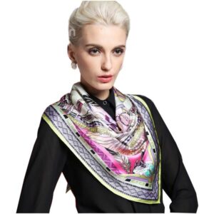 Stylish Wild Feather Party Beautiful Silk Square Scarf
