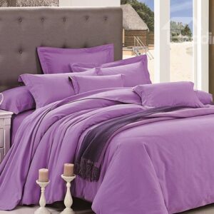 Elegant Noble Pure Purple 4-Piece Duvet Cover Sets