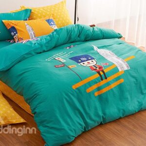 Lovely British Style Kids Organic Cotton Duvet Cover Set