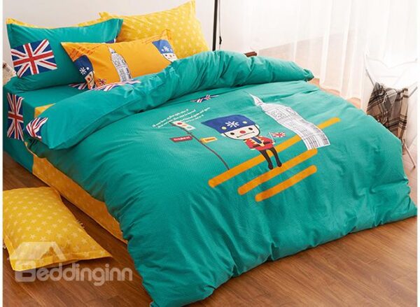 Lovely British Style Kids Organic Cotton Duvet Cover Set
