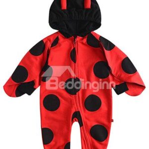 Trendy and Warm Ladybird Shape Hooded Baby Costume