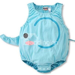 Cute Light Blue Elephant Shape Baby Costume