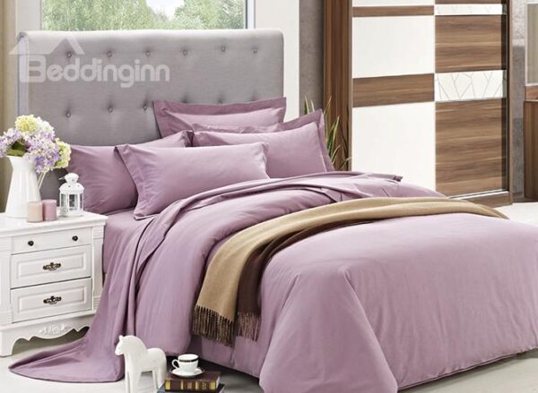 Neat Simple Solid Color 4-Piece Duvet Cover Sets