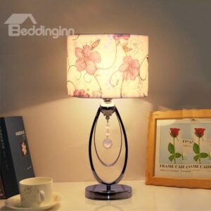 Modern Romantic Flower Pattern 1-Light Table Bedside Lamp