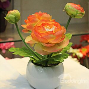 Gorgeous Desktop Decoration Mini Lotus Artificial Flower Set