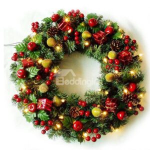 Great Quality 50cm Christmas Wreath with LED Light