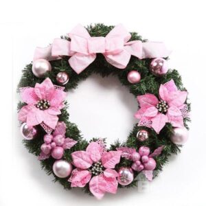 Fancy Cute Pink 50cm Christmas Wreath Decoration