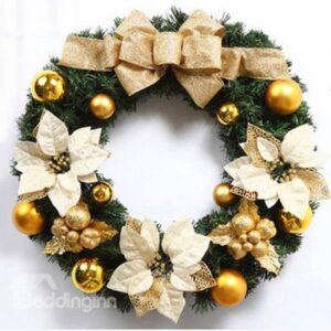 Luxurious Stylish Gold 50cm Christmas Wreath Decoration