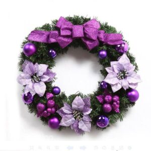 Elegant Noble Purple 45cm Christmas Wreath Decoration