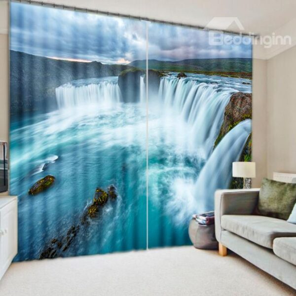 Amazing Waterfall Scenery 3D Blackout Curtain