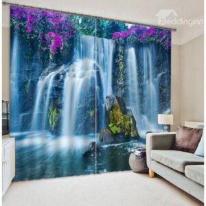 Beautiful Waterfall Scenery 3D Blackout Curtain