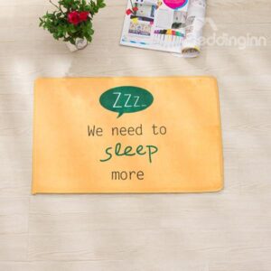 Original We Need to Sleep More Flannel Anti-Slipping Doormat