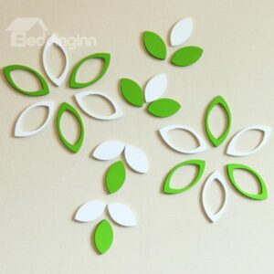 Creative Leaf Design Wooden 1 Set 3D Wall Sticker