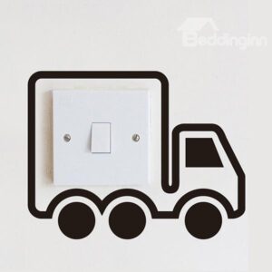 Creative Little Truck Light Switch Removable Wall Sticker