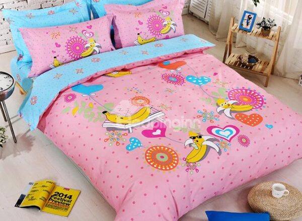 Pleasant Banana Vacation Kids 4-Piece Duvet Cover Set
