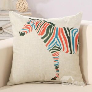 Fashion Colorful Zebra Print Decorative Throw Pillow