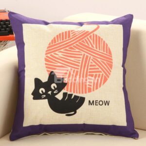 Funny Cat Pulls String Print Decorative Throw Pillow