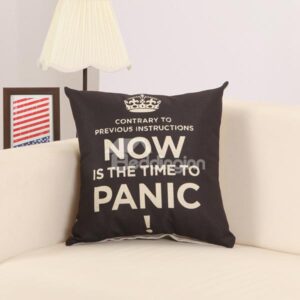 Chic Letter Crown Print European Style Black Throw Pillow