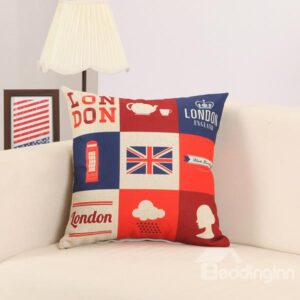 Modern London Landmark Print Decorative Throw Pillow
