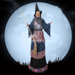 Oversized 1.6m Witch Halloween Decoration Touch-Controlled