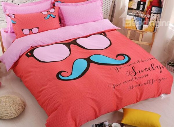 Mister Fashion Cotton Kids 4-Piece Duvet Cover Set