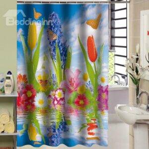 Resplendent Sea of Flowers Design 3D Shower Curtain
