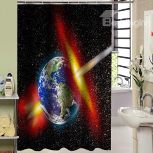 Stunning Unique Space Light Print 3D Shower Curtain