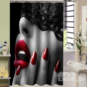 Charming 3D Hot Girl Design Shower Curtain