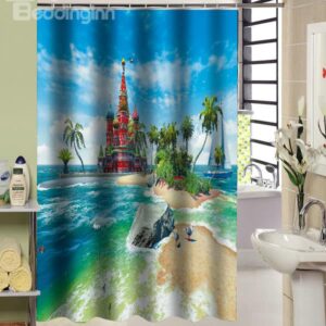 European Style Amazing Castle Design 3D Shower Curtain