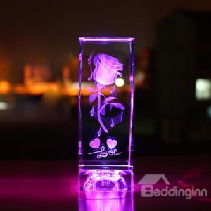 Gorgeous Romantic Luminous Rose Desktop Decoration Gift for Lover