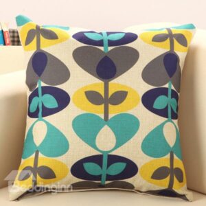 Fresh Grass Print European Style Throw Pillow