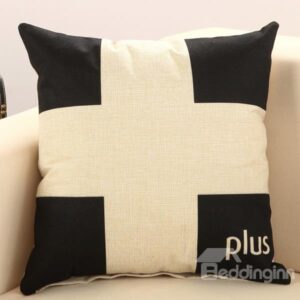 Faddish Plus Sign Print Comfy Decorative Throw Pillow