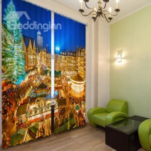 Stunning Scenery Print 3D Light Blocking Curtain