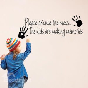 Creative Please Excuse the Mess Nursery Removable Wall Sticker