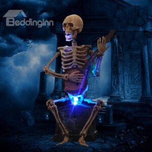 Musical Skeleton Playing Guita Halloween Decoration