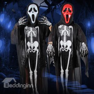 Haunting Skeleton Suit with Gloves and Hemlet Halloween Decoration