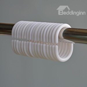 New Arrival Concise Pure White Shower Curtain Hooks(36 Hooks)