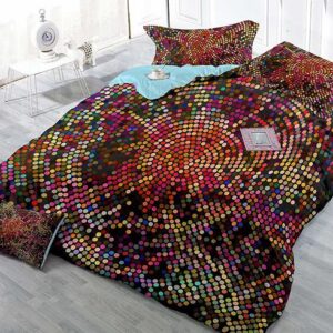 High-Definition Digital Printing Colorful Polka Dot 4-Piece Duvet Cover Sets