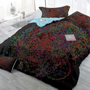 High-Definition Small Colorful Dots Digital Printing 4-Piece Duvet Cover Sets