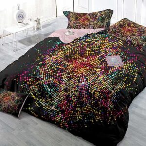 Bright Polka Dots Design High Density Satin Drill 4-Piece Duvet Cover Sets
