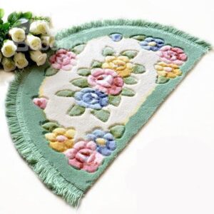Elegant Continental Pastoral Style Semicircle Bath Mats