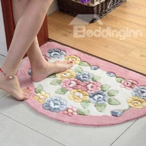 Glamorous Rose Design Water Absorption Bath Mats