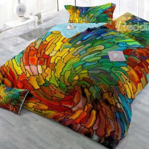 Colorful Vortex Digital Printing 4-Piece Duvet Cover Sets