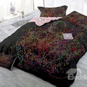 Colorful Polka Dots Circle Design 4-Piece Duvet Cover Sets