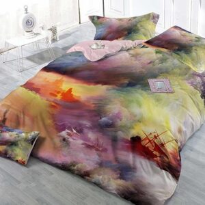 Sea Scenery Digital Printing Satin Drill 4-Piece Duvet Cover Sets