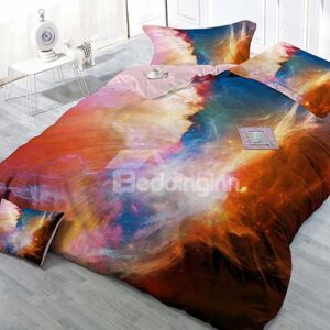 Colorful Milky Way Digital Printing 4-Piece Duvet Cover Sets